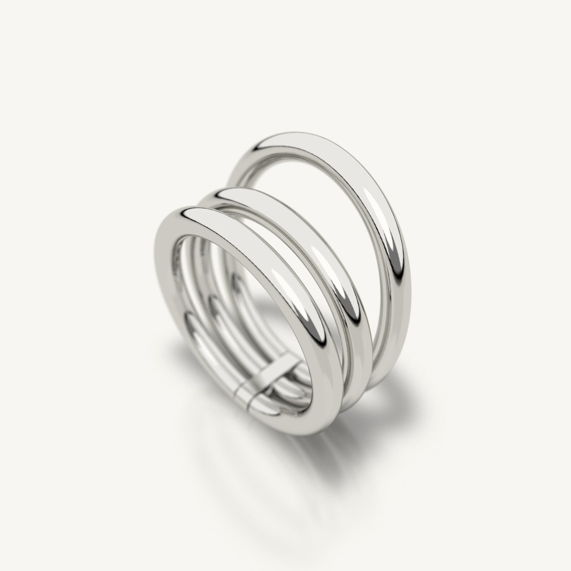 Trio ring from Inacio made from 18k recycled white gold