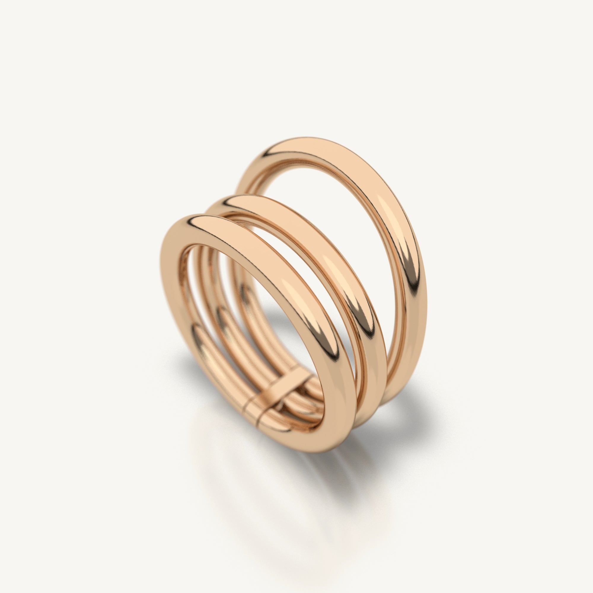 Trio ring from Inacio made from 18k recycled rose gold
