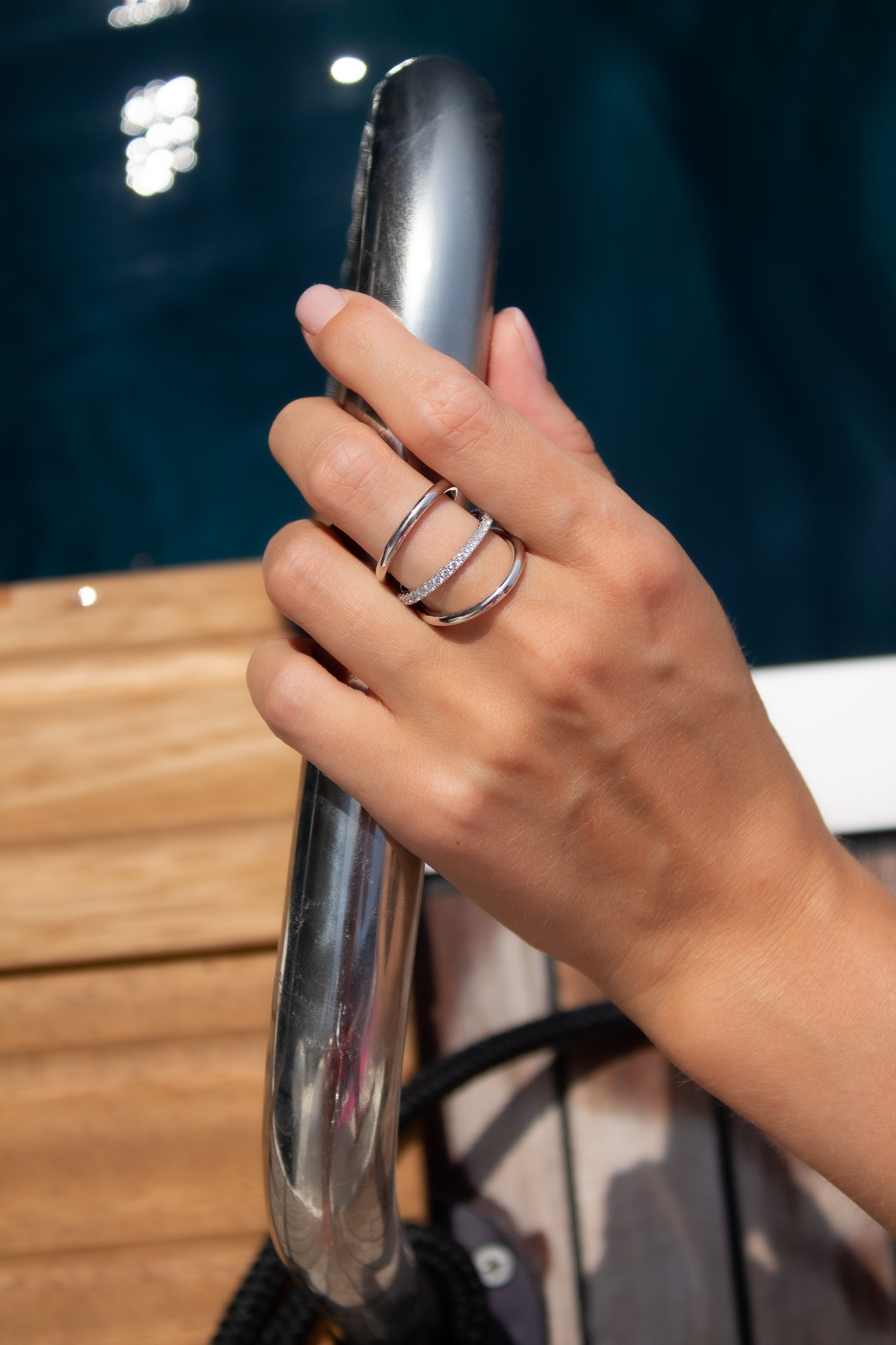 Inacio Jewellery Trio Ring in white gold